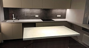 Столешница для кухни из керамогранита Atlasplan Carrara Pure Silk